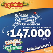 ¡Salió un Premio de Quiniela en Candelaria!